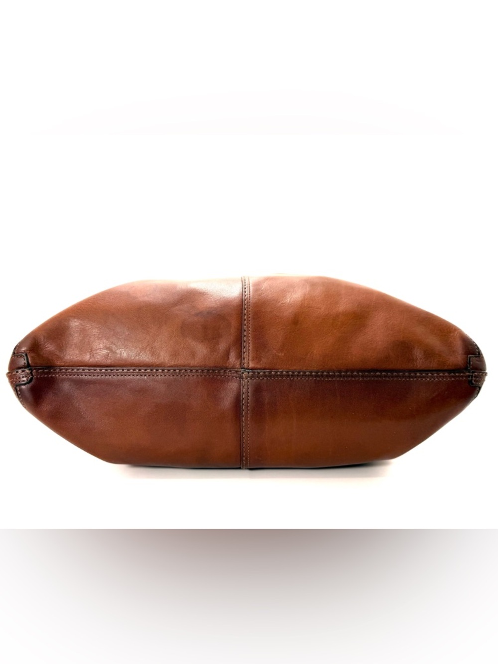Coach Ergo Brown Leather Vintage Hobo Bag in Satin Tattersall Y2K Brass Buckle - Picture 11 of 14